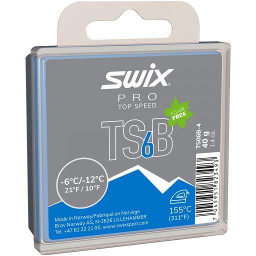 SWIX - Cera TS6  "BLACK", -6°C/-12°C, 40g