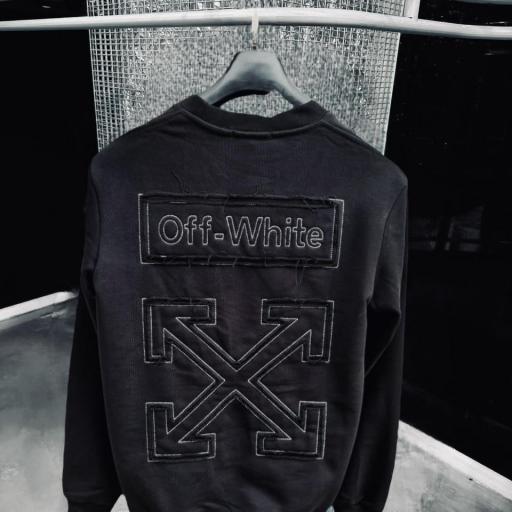 SUDADERA OFF WHITE (NEGRA) 