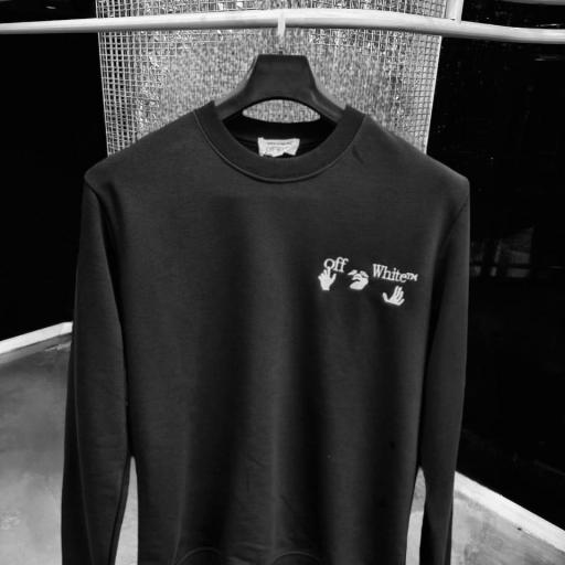 SUDADERA OFF WHITE (NEGRA)  [1]