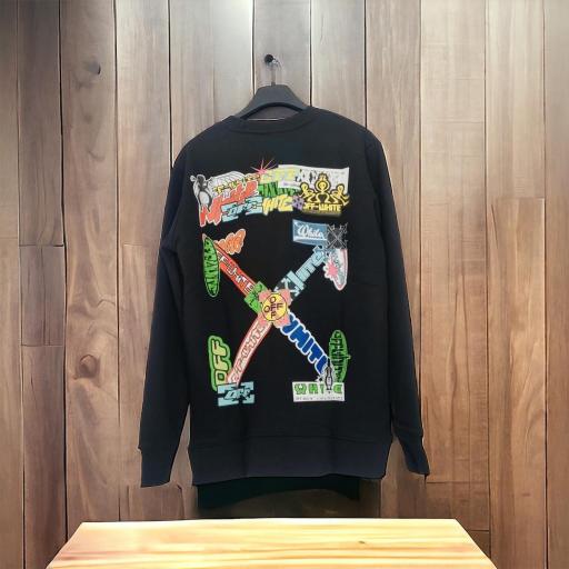 SUDADERA OFF WHITE (NEGRA)