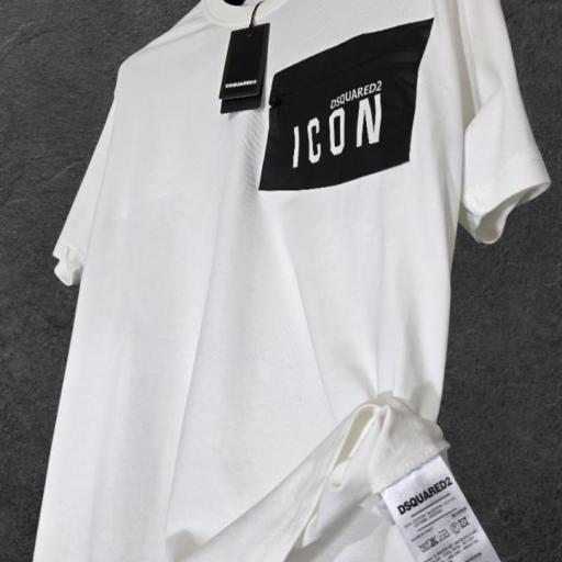 CAMISETA DSQ  (BLANCA)  [2]