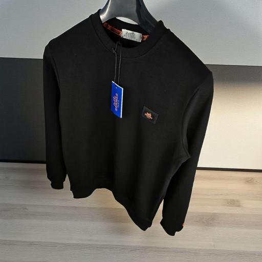 SUDADERA HERM€S (NEGRA) [2]