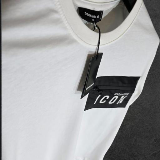 CAMISETA DSQ  (BLANCA)  [1]