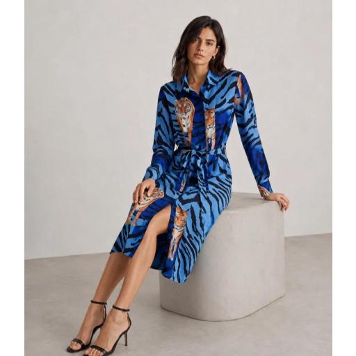 Vestido tigre camisero
