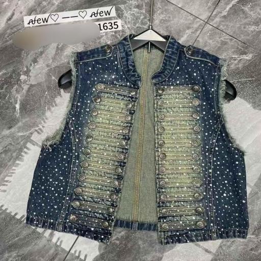 Chaleco jeans strass [0]