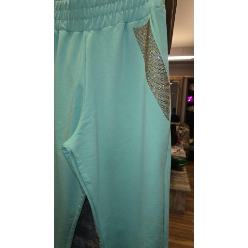 PANTALON TURQUESA PAPARAZZI FASHION