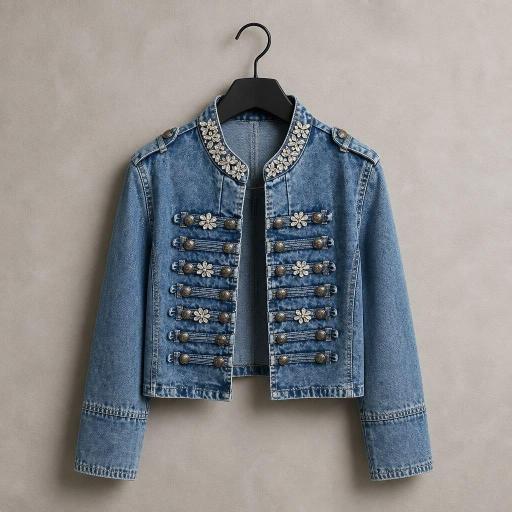 chaqueta vaquera militar