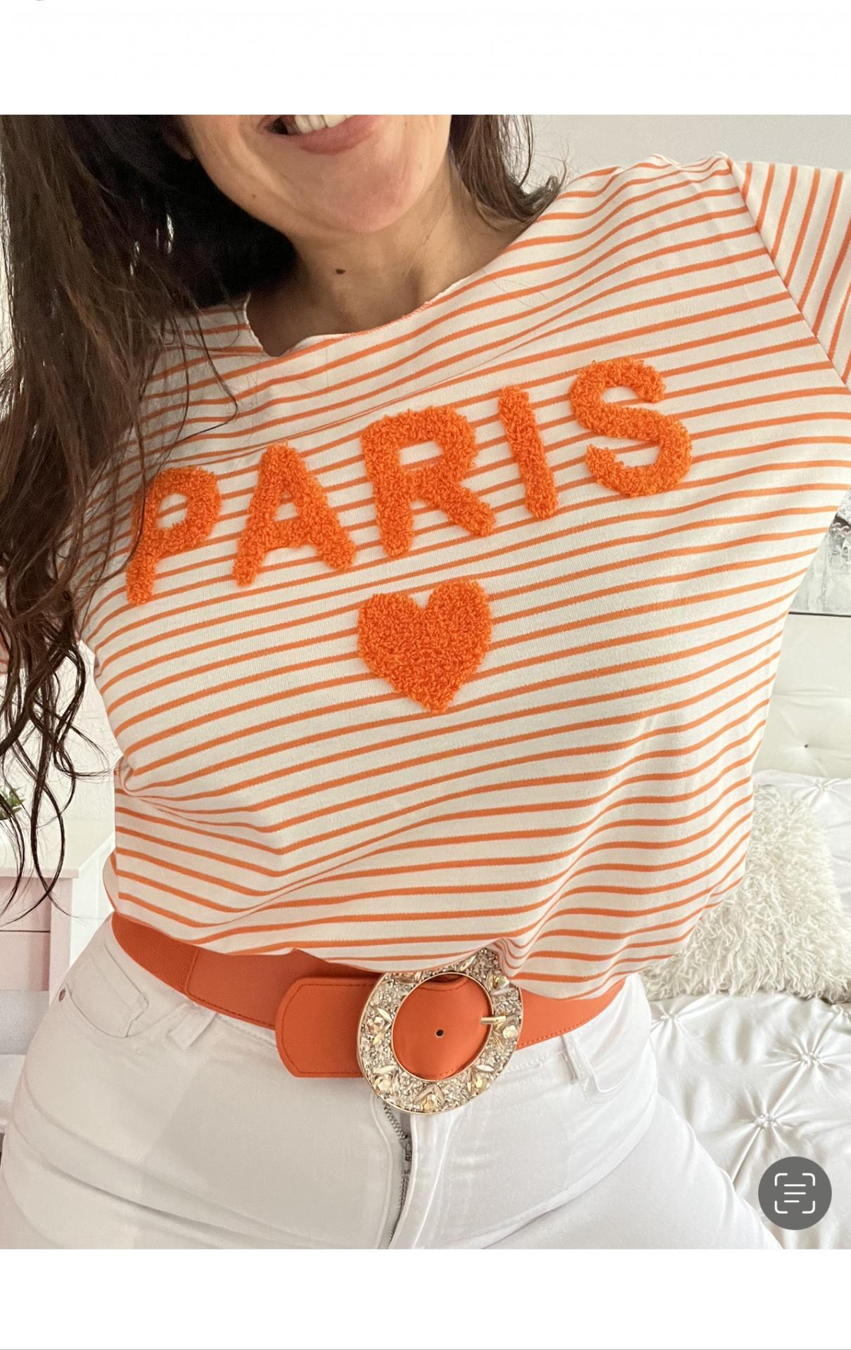 Camiseta PARIS naranja