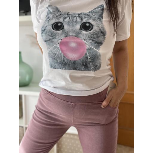Camiseta gato.