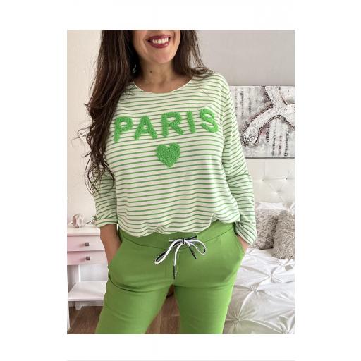 Camiseta PARIS verde [1]