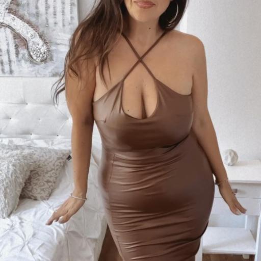 Vestido marrón chocolate  [1]