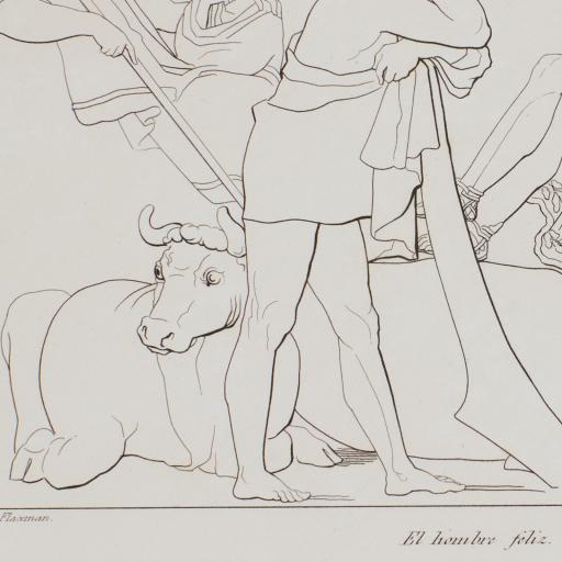 GRABADO CLASICO SIGLO XIX. EL HOMBRE FELIZ. [5]