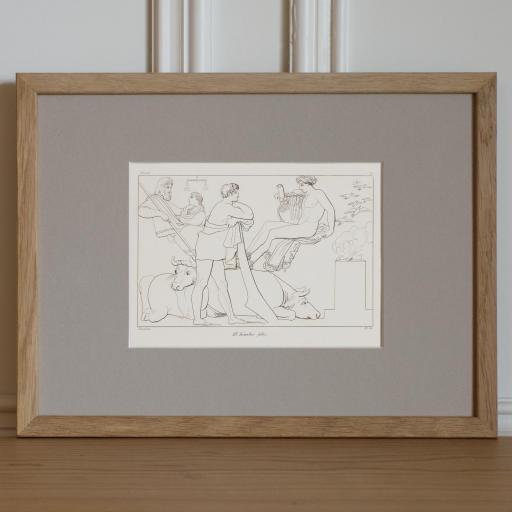 GRABADO CLASICO SIGLO XIX. EL HOMBRE FELIZ. [3]