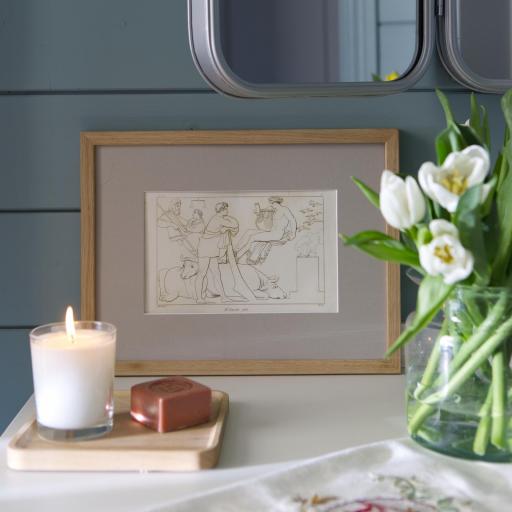 GRABADO CLASICO SIGLO XIX. EL HOMBRE FELIZ.