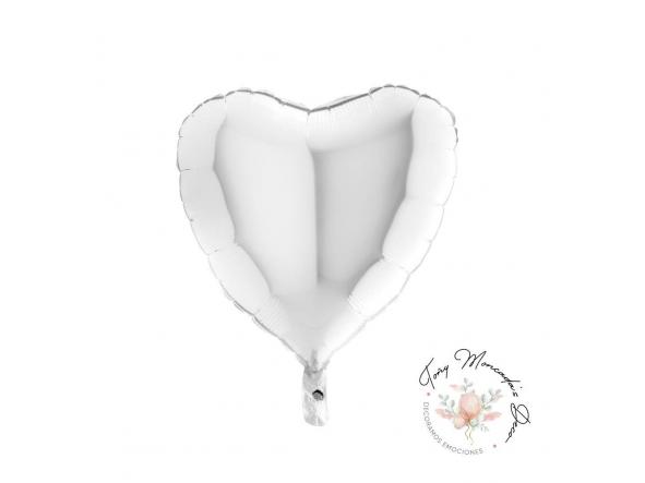 Corazón Blanco 18"