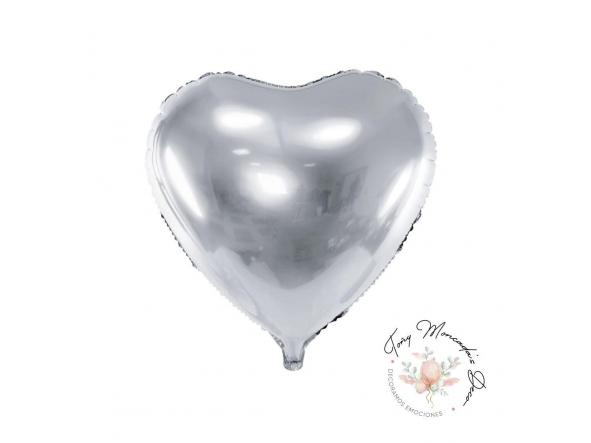 Corazón Plata 18"