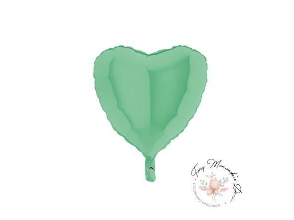 Corazón Verde Matte 18"