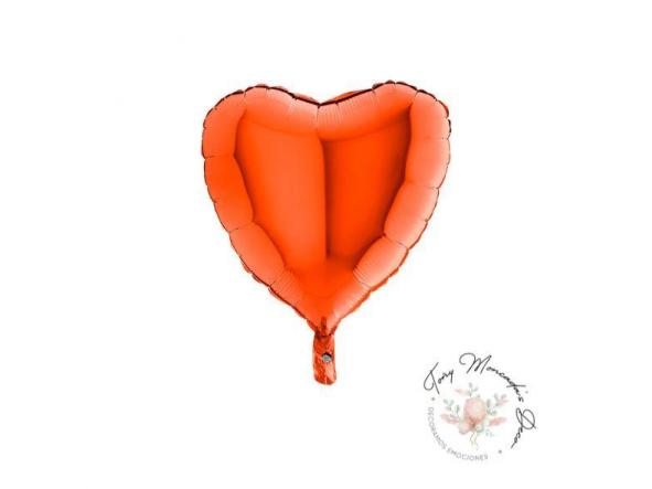 Corazón Naranja 18"