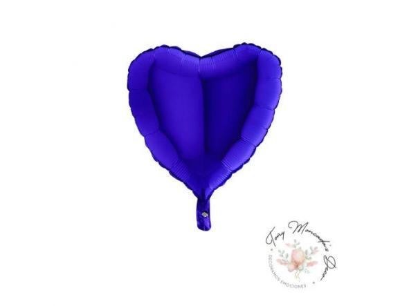 Corazón Azul Marino 18"