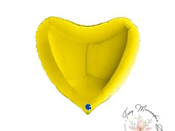 Corazón amarillo 18"