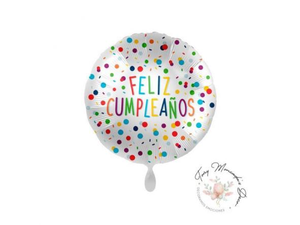 Feliz Cumpleaños lunares colores.