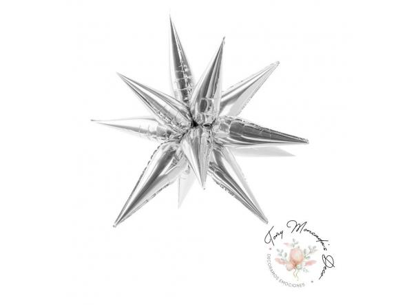 Estrella plata 3D