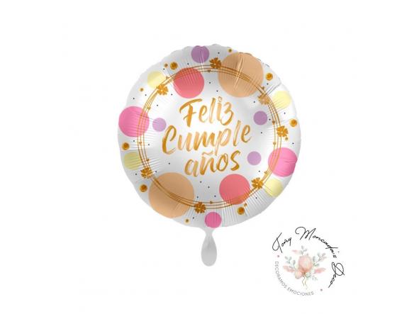 Feliz Cumpleaños lunares pink y lilac.