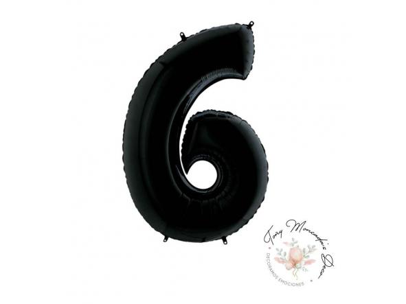 Número 6 negro