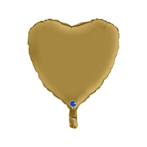 Corazón Oro Satinado 18"