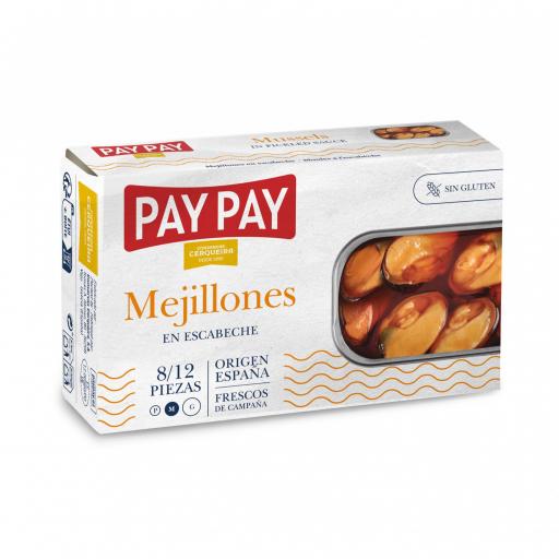 Mejillones Pay Pay Escabeche 8/12 (5 uds)