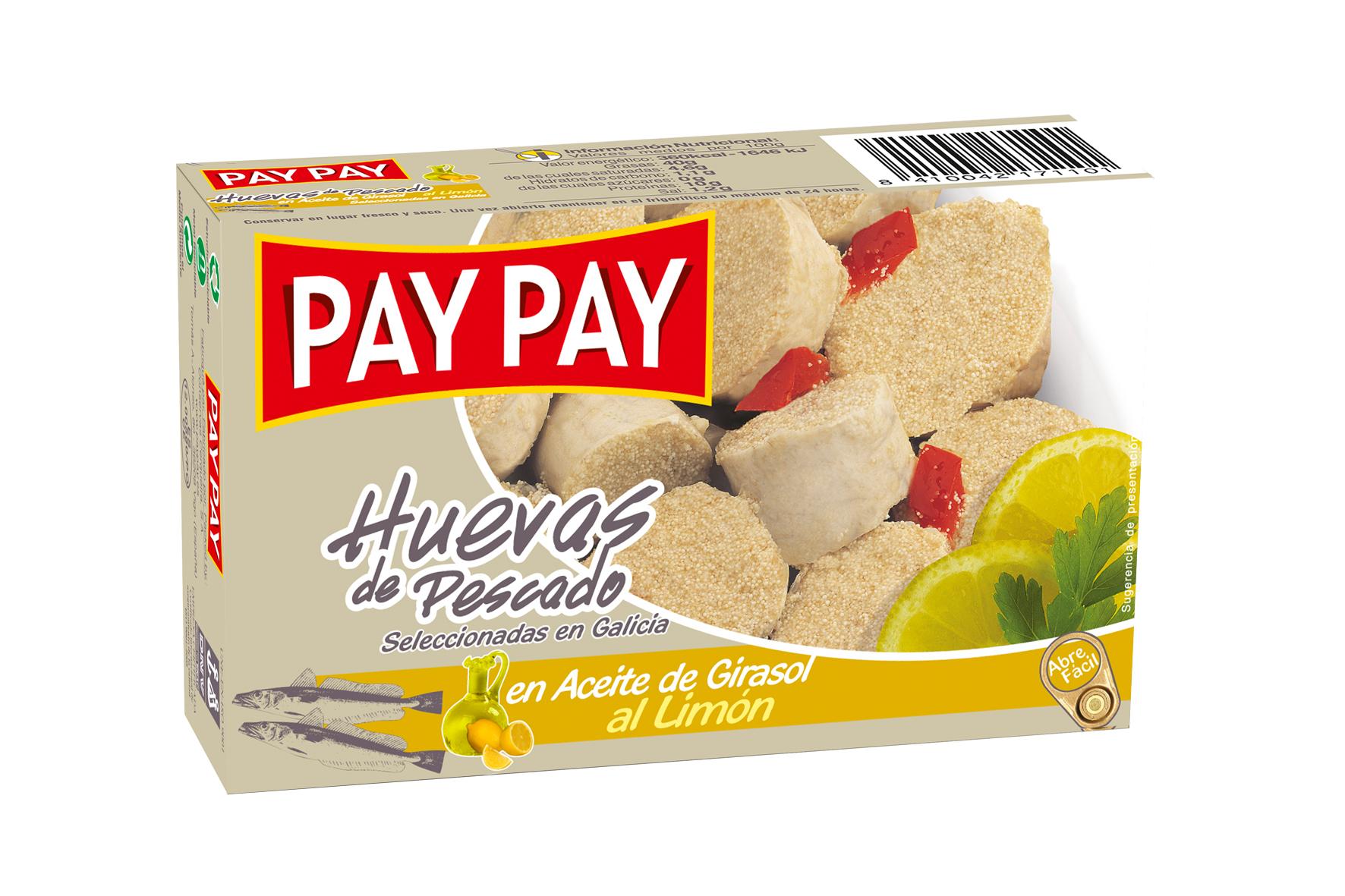 Huevas de pescado aceite girasol al limón (5 und.)