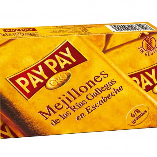 Mejillones Pay Pay Serie Oro Escabeche 6/8 (5 uds)