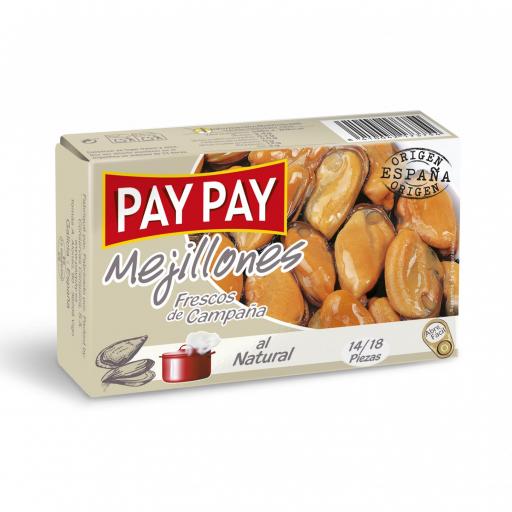 Mejillones Pay Pay al natural14/18 (5 uds)