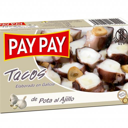 Tacos de Pota Pay Pay al Ajillo (5 uds) 