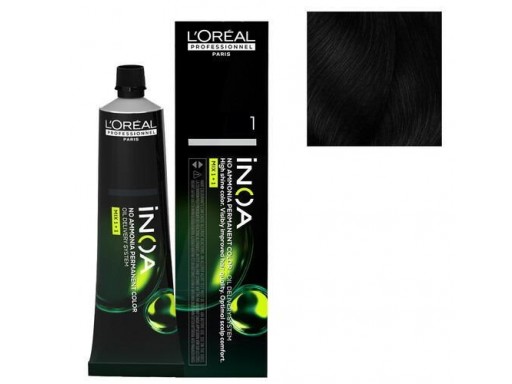  L'Oréal - Tinte INOA sin amoniaco 1 Negro 60 ml