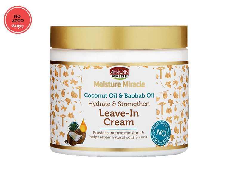 African Pride Moist Miracle Coconut Oil & Baobab Oil Leave in Cream 15oz
