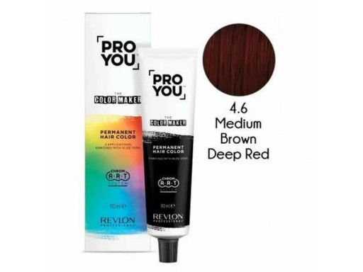 Revlon ProYou The Color Maker Tinte para el Cabello Permanente 90Ml Nº 4.6 MEDIUM BROWN DEEP RED [0]
