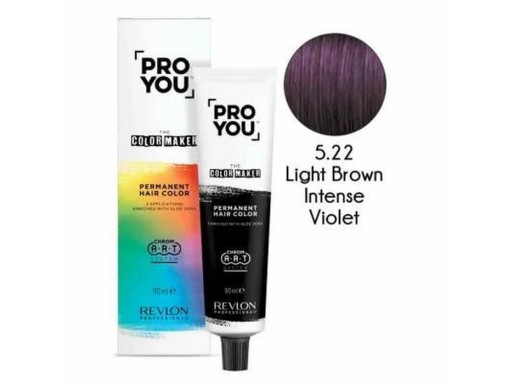 Revlon ProYou The Color Maker Tinte para el Cabello Permanente 90Ml Nº 5.22 LIGHT BROWN INTENSE VIOLET [0]