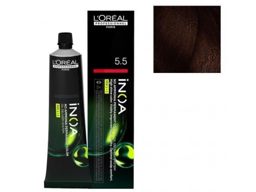 L'Oréal - Tinte INOA sin amoniaco 5.5 Castaño Claro Caoba 60 ml