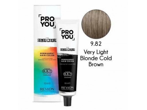 Revlon ProYou The Color Maker Tinte para el Cabello Permanente 90Ml Nº 9.82 VERY LIGHT BLONDE COLD BROWN [0]