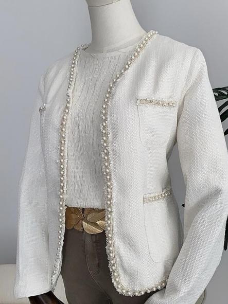 Chaqueta Perlas Blanca [1]