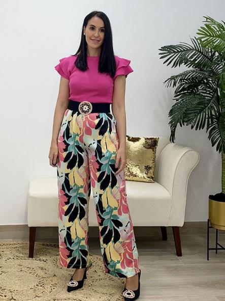 Pantalón Satén Estampado [3]