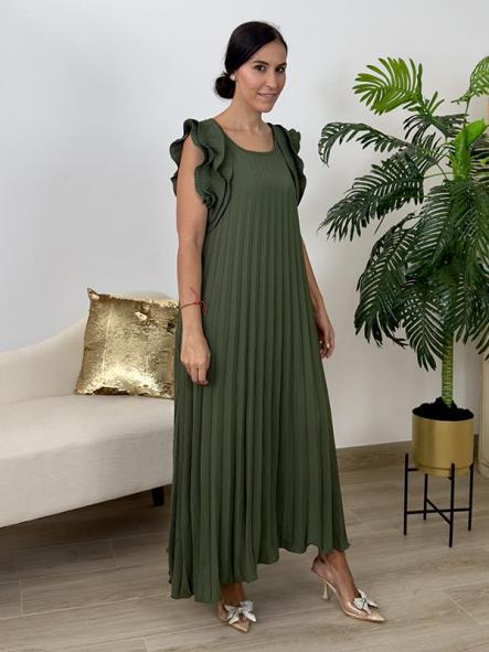 Vestido Plisado Verde  [3]