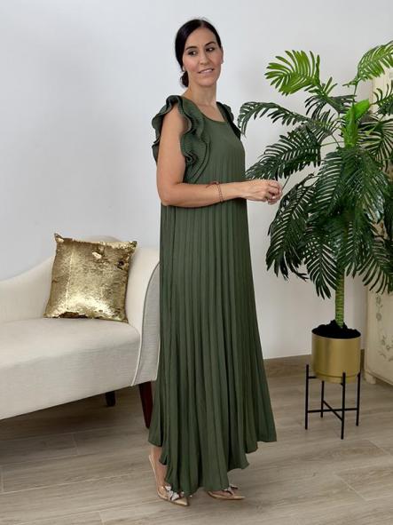 Vestido Plisado Verde  [1]