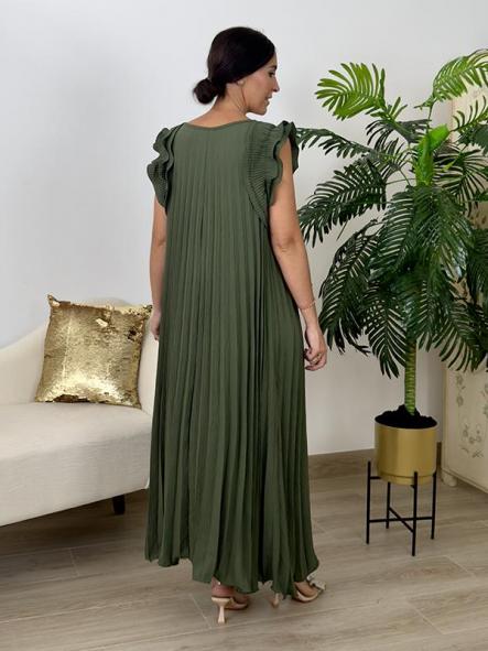 Vestido Plisado Verde  [2]