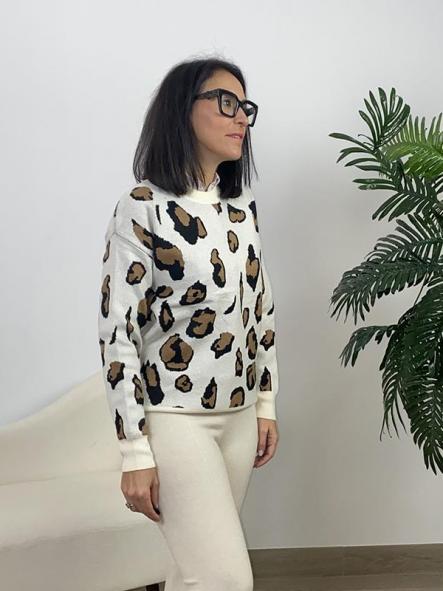 Jersey Animal Print Blanco [1]