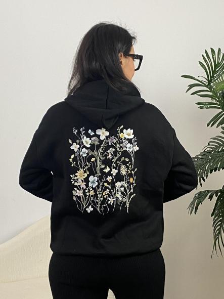 Sudadera Flores Negra [1]