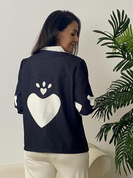 Chaqueta Corazones Negra  [3]