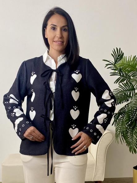 Chaqueta Corazones Negra  [2]