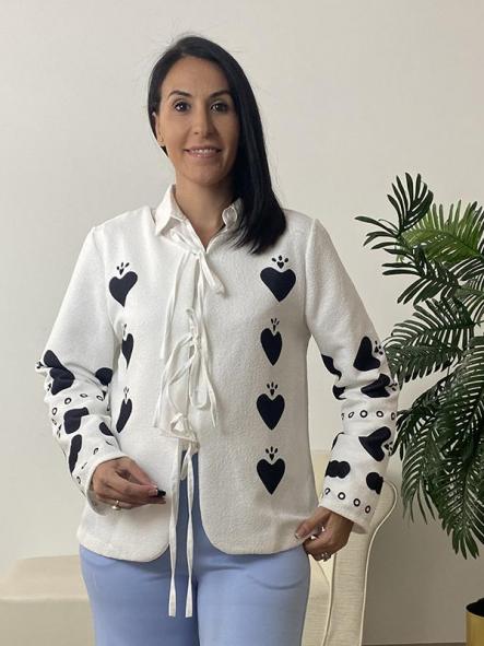 Chaqueta Corazones Blanca [2]